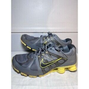 Nike Shoes - 2011 Shox Agent FlyWire Varsity Maize 15 Mens - Yellow Grey RARE